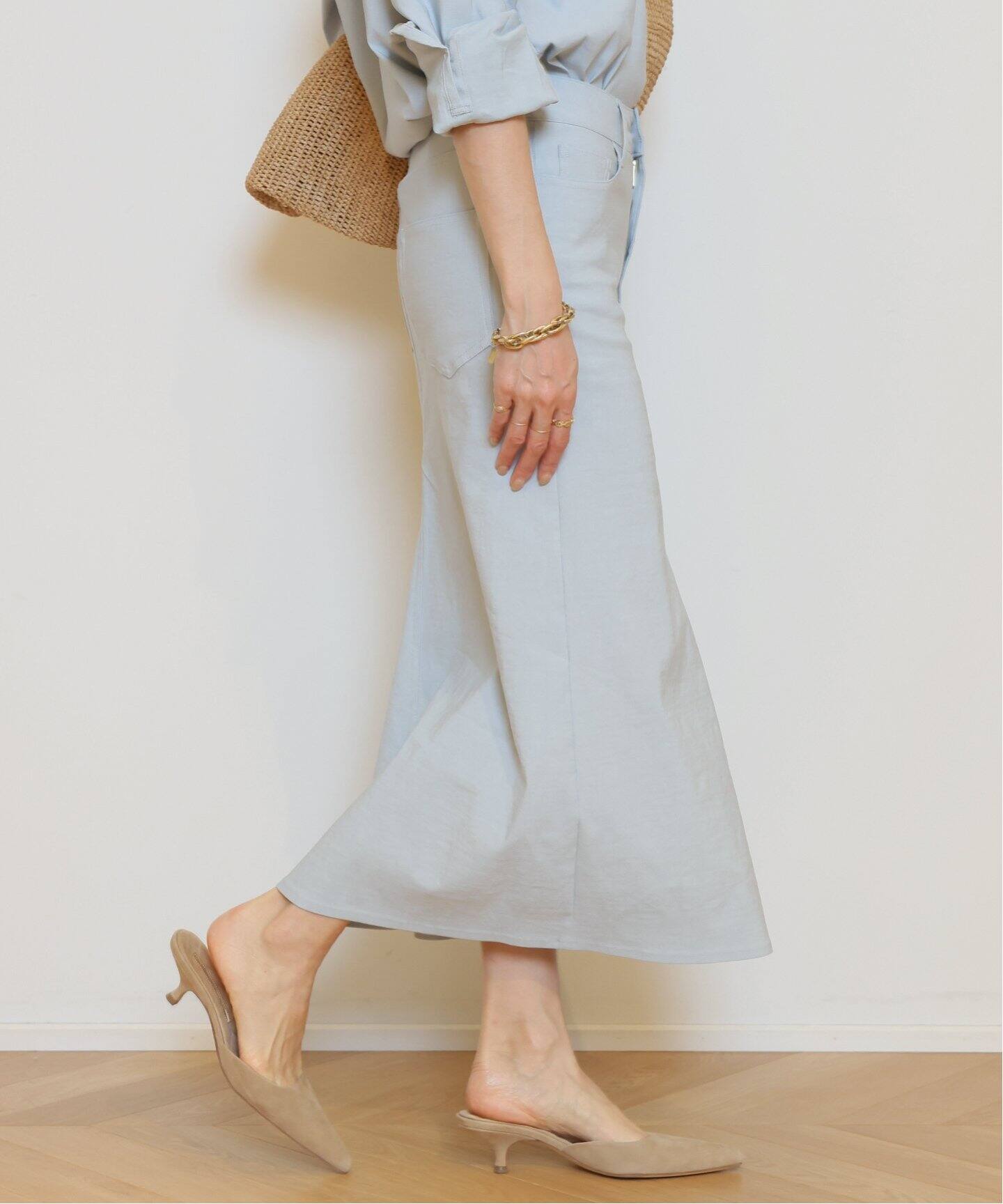 STRETCH TWILL B/FLARE スカート（ロング・マキシ丈スカート）｜MUSE  