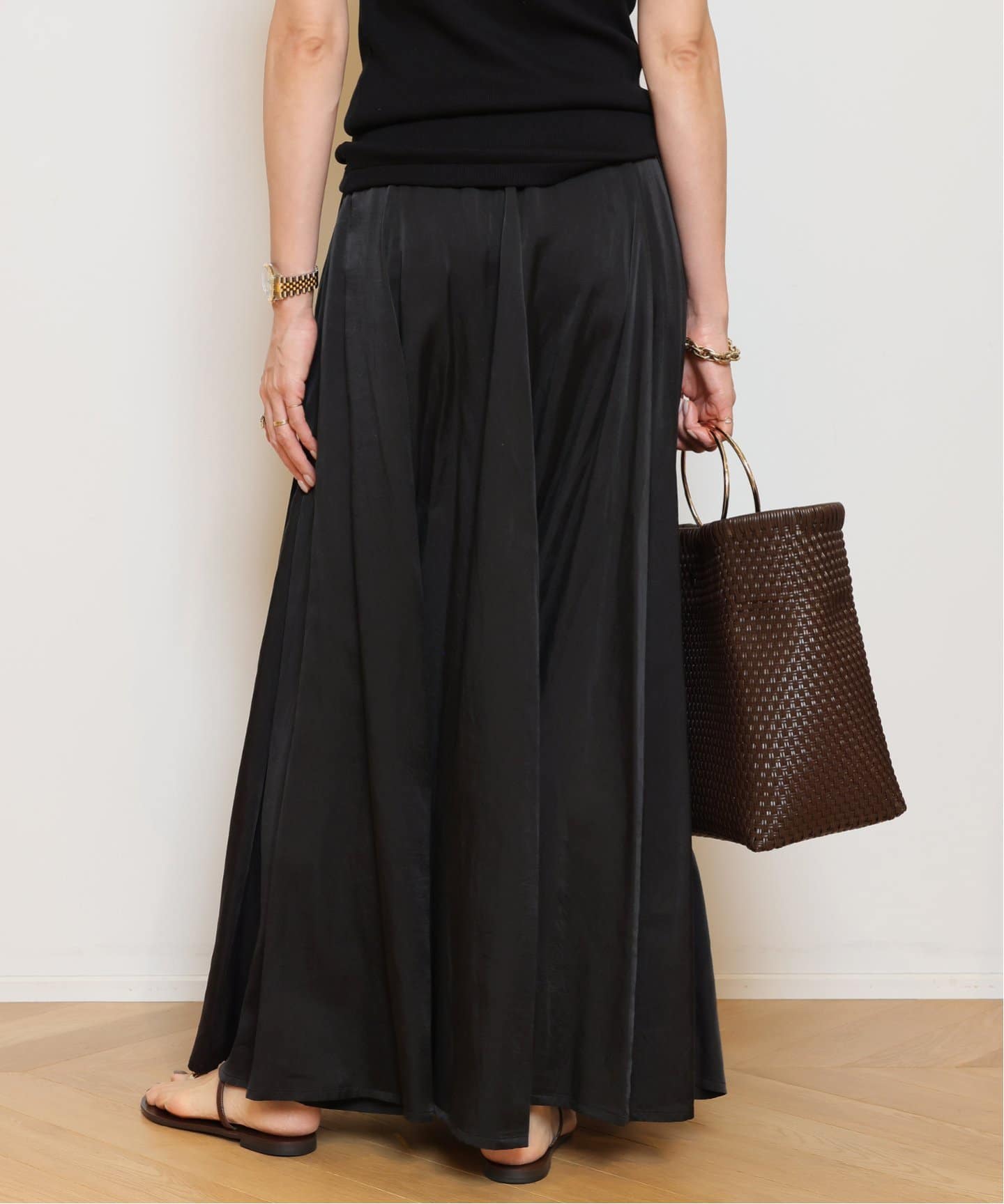 美品 MUSE ドゥーズィエムクラス ブラック ラップ ナロースカート 38 M 美品 MUSE ドゥーズィエムクラス ブラック ラップ ナロー