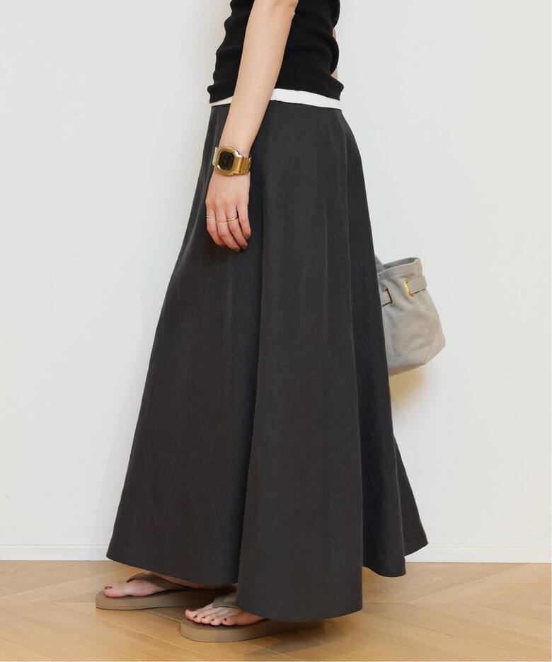Linen Flare スカート（ロング・マキシ丈スカート）｜MUSE de Deuxieme  