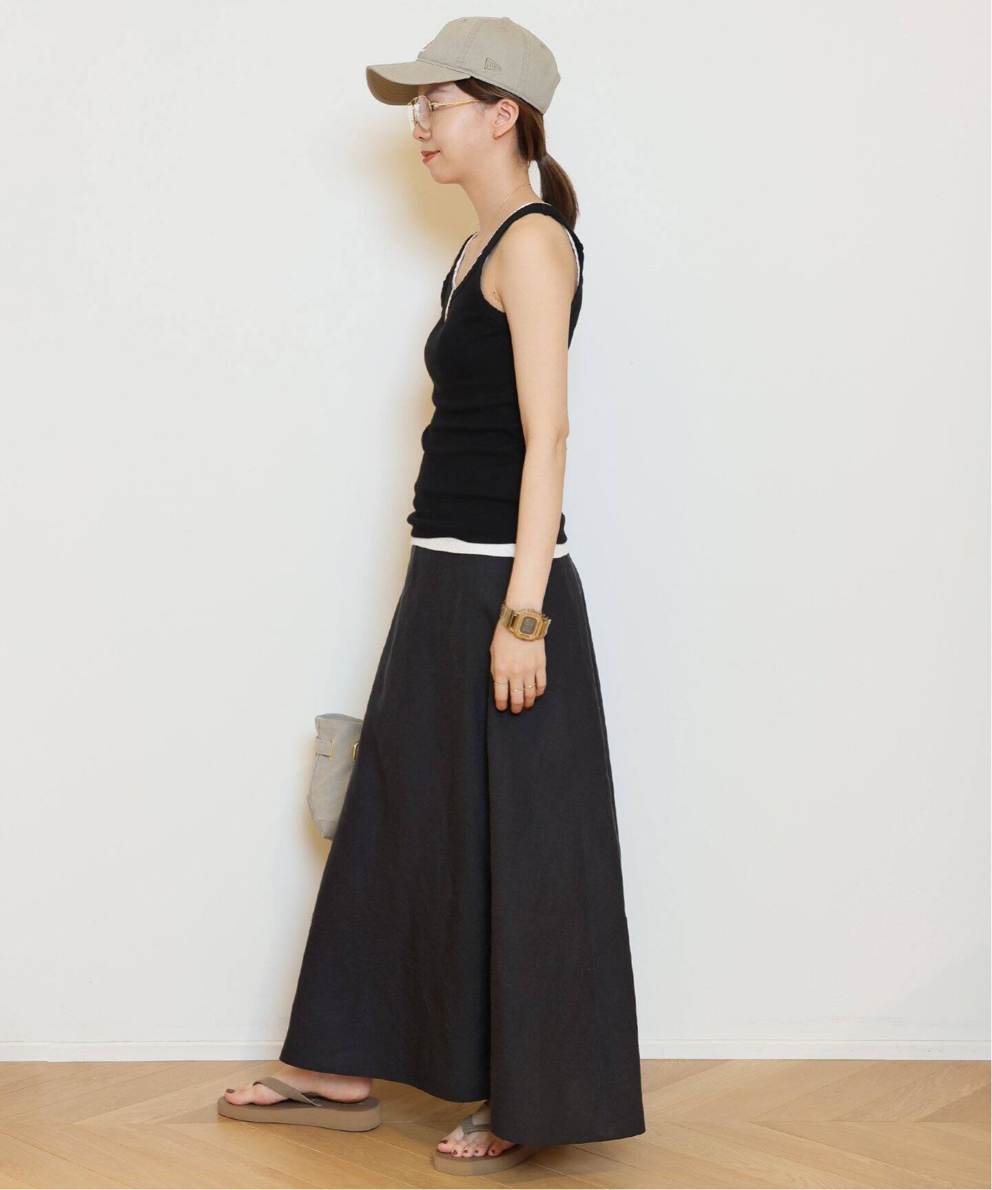 Linen Flare スカート（ロング・マキシ丈スカート）｜MUSE de Deuxieme