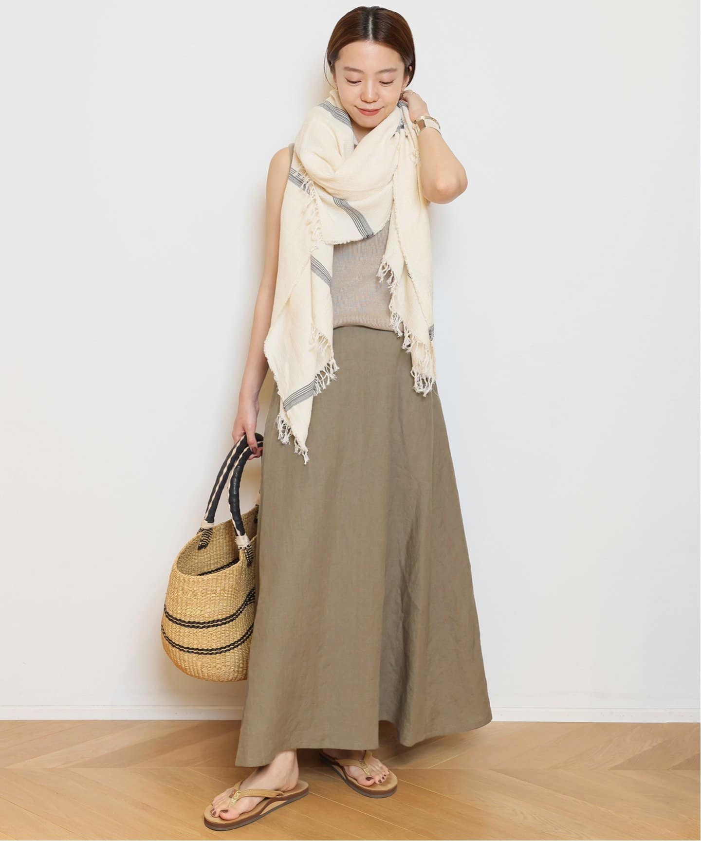 Linen Flare スカート（ロング・マキシ丈スカート）｜MUSE de Deuxieme