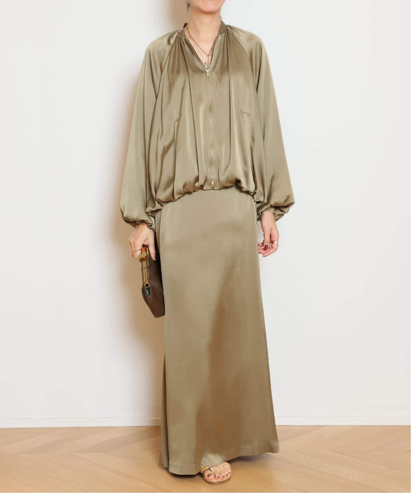 Col Pierrot/コルピエロ】サテンスカート（ロング・マキシ丈スカート