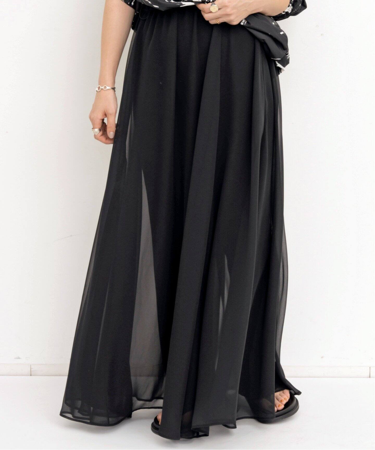 Sheer Maxi Skirt（ロング・マキシ丈スカート）｜L 