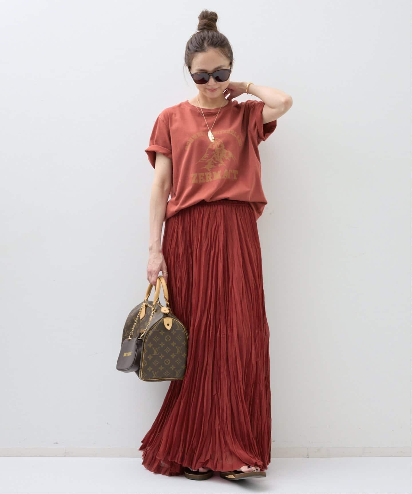 PLEATS SKIRT（ロング・マキシ丈スカート）｜L'Appartement