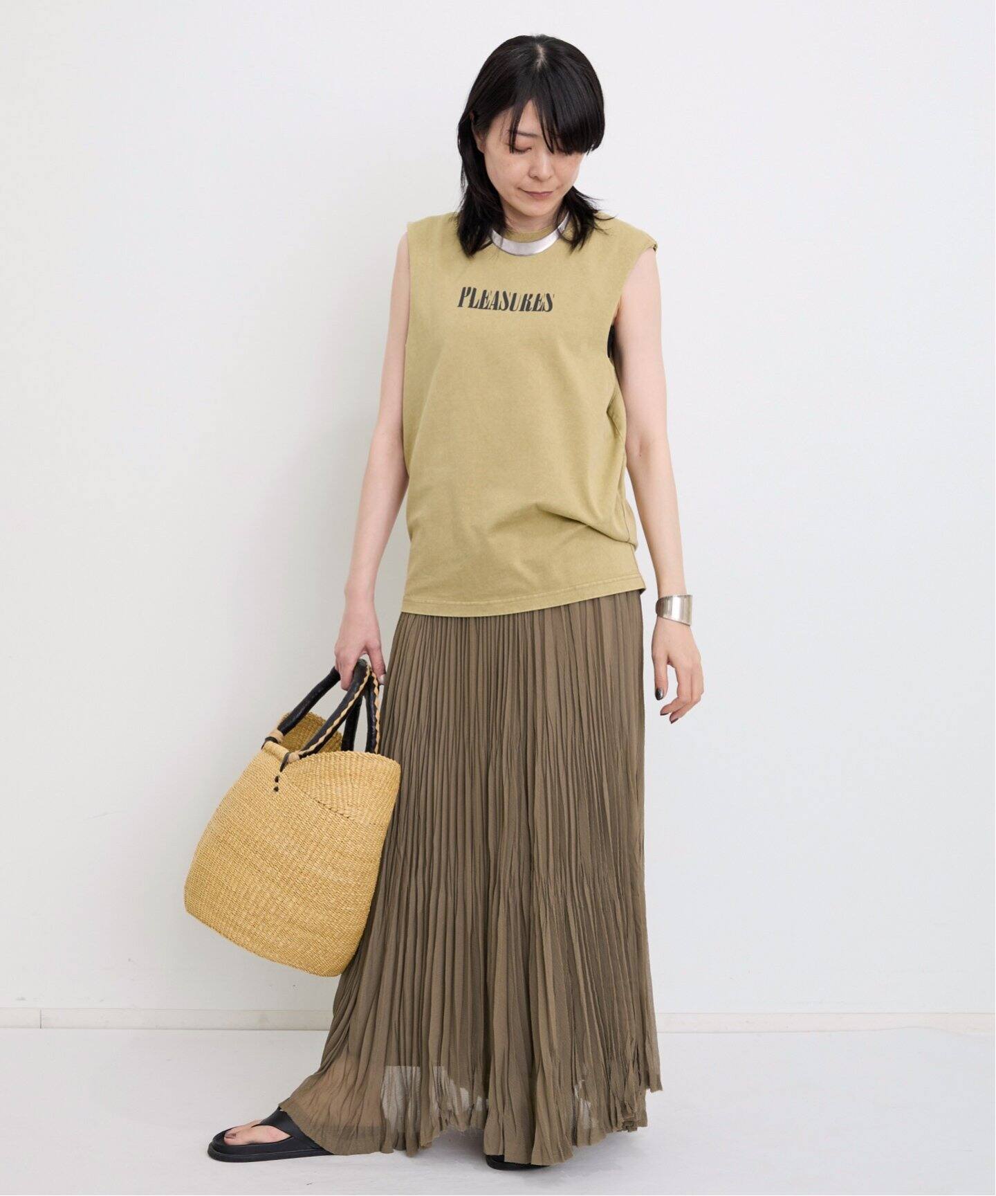 PLEATS SKIRT（ロング・マキシ丈スカート）｜L'Appartement