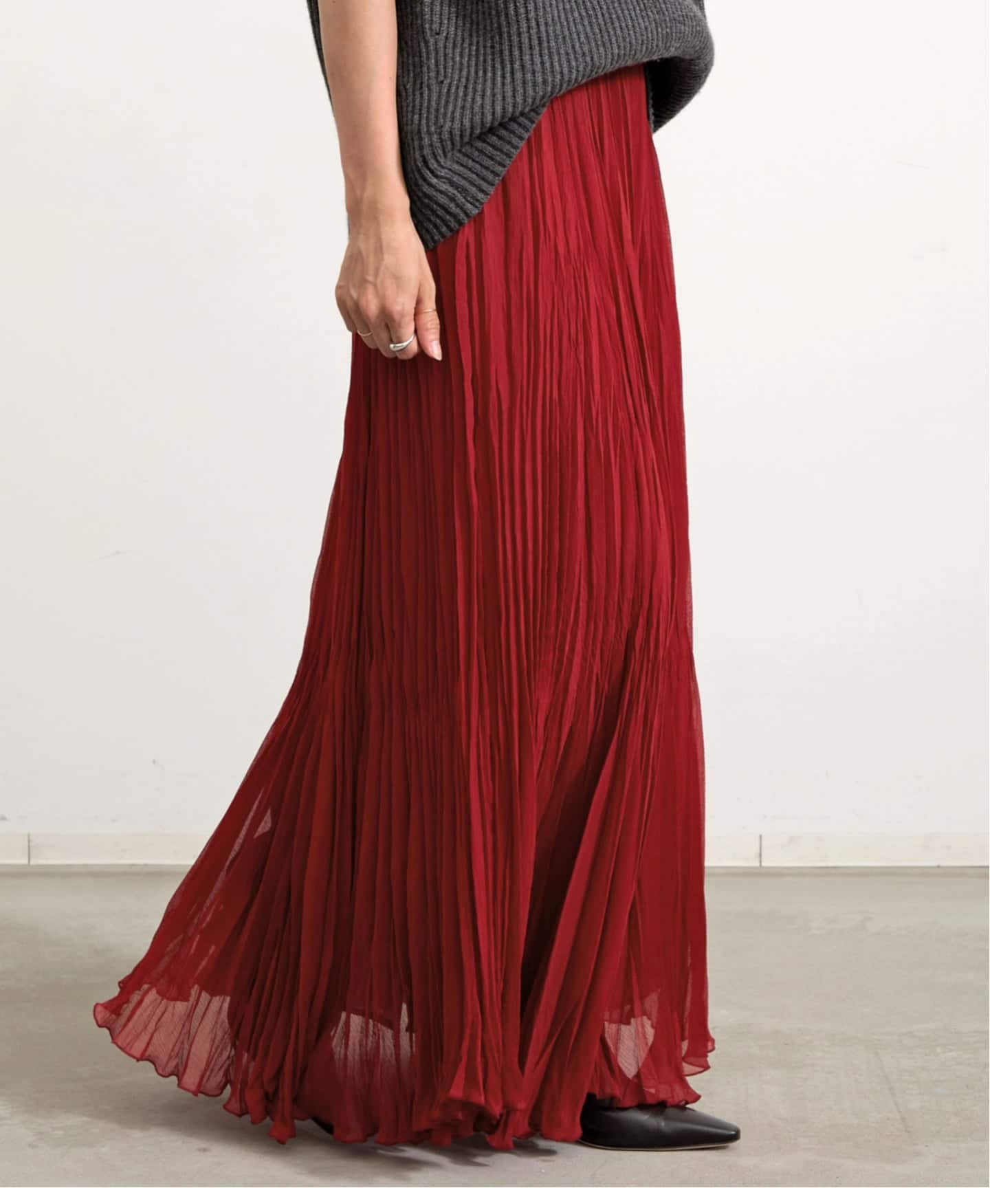 PLEATS SKIRT（ロング・マキシ丈スカート）｜L'Appartement