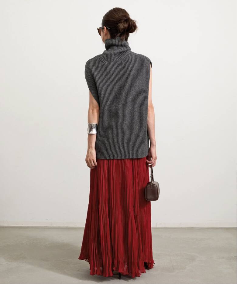 PLEATS SKIRT（ロング・マキシ丈スカート）｜L 
