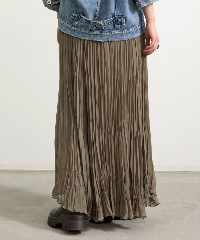 PLEATS SKIRT（ロング・マキシ丈スカート）｜L 