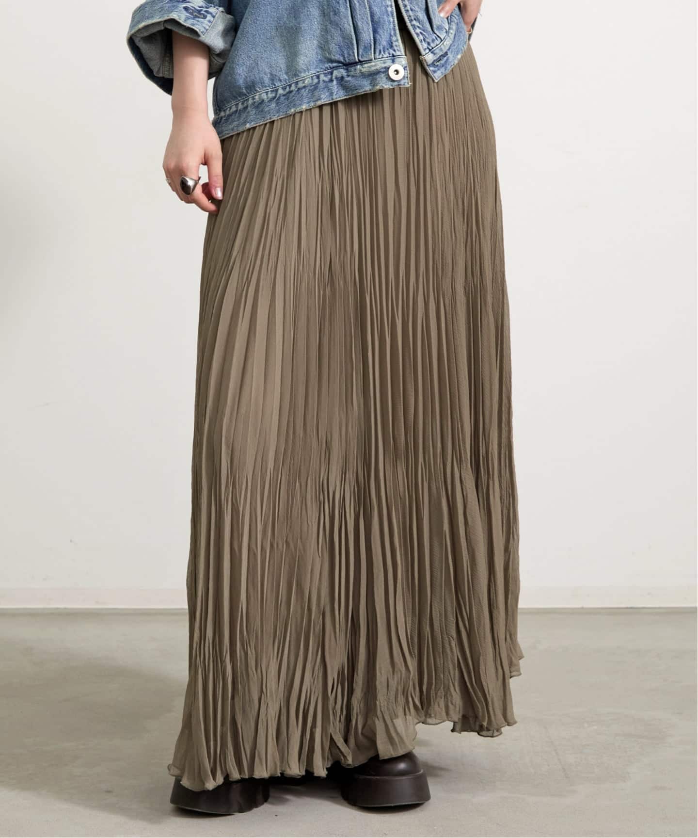スカート L'Appartement Lisiere Pleats Skirt PLEATS SKIRT（ロング・マキシ丈スカート）｜L'Appartement