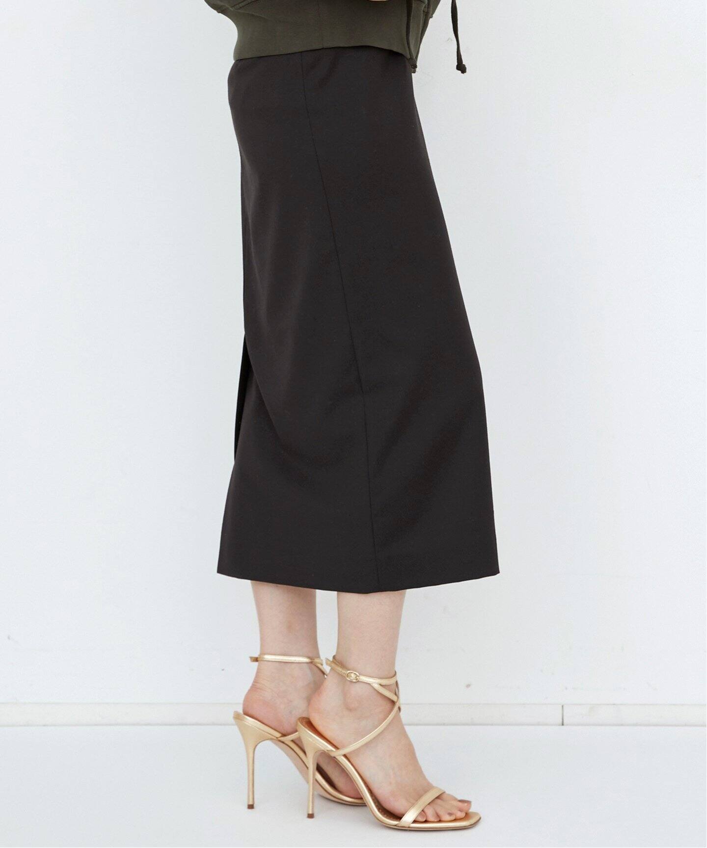 アパルトモン back slit long スカート ブラック 34（追加》abc LULU  