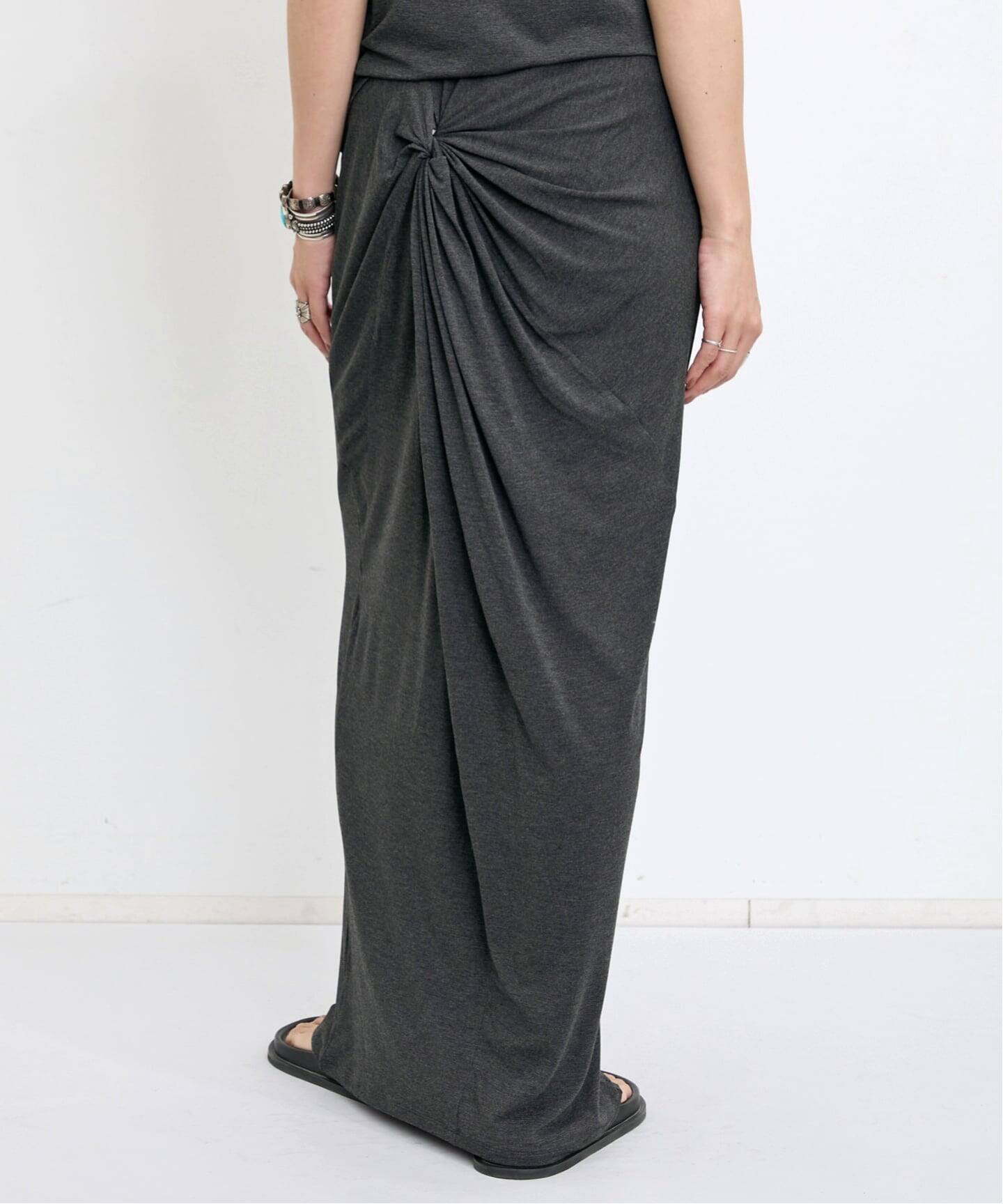 L'Appartement ニットロングスカート 36 グレー GREYCHORD/グレーコード】LONG SKIRT（ロング・マキシ丈スカート