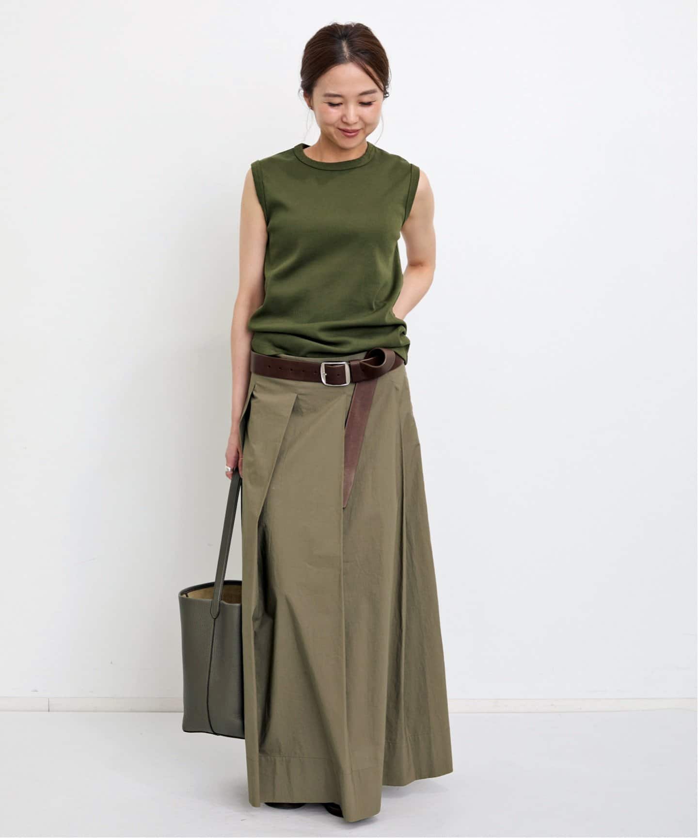 Box Pleated Skirt（ロング・マキシ丈スカート）｜L'Appartement