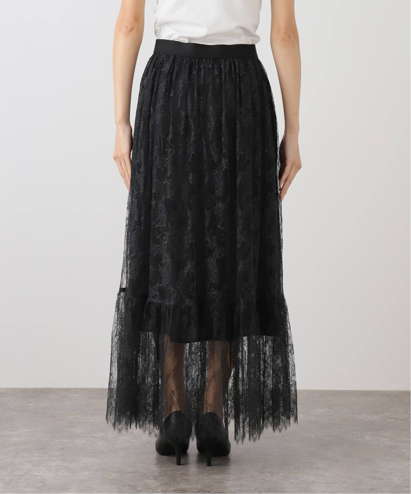 新品タグ付 アパルトモン Jersey Gather Skirt ロングスカート Lace Skirt（ロング・マキシ丈スカート）｜L'Appartement