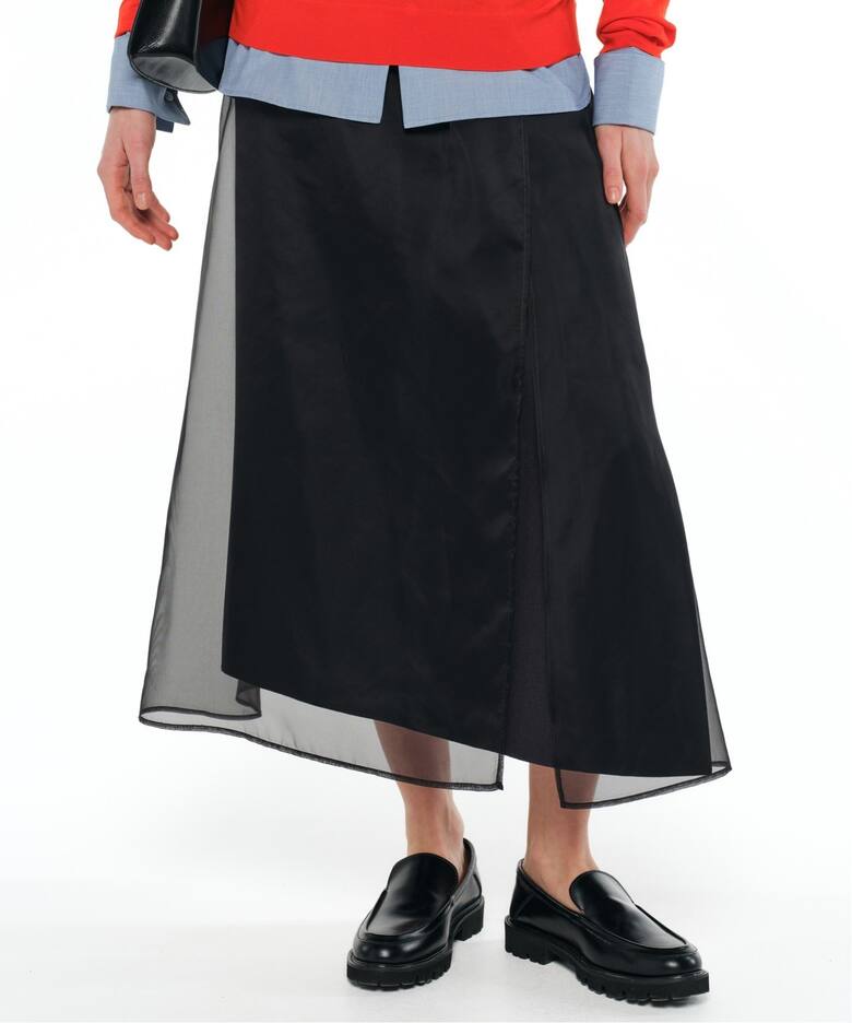 WRAP SKIRT with ORGANDY（その他スカート）｜L 
