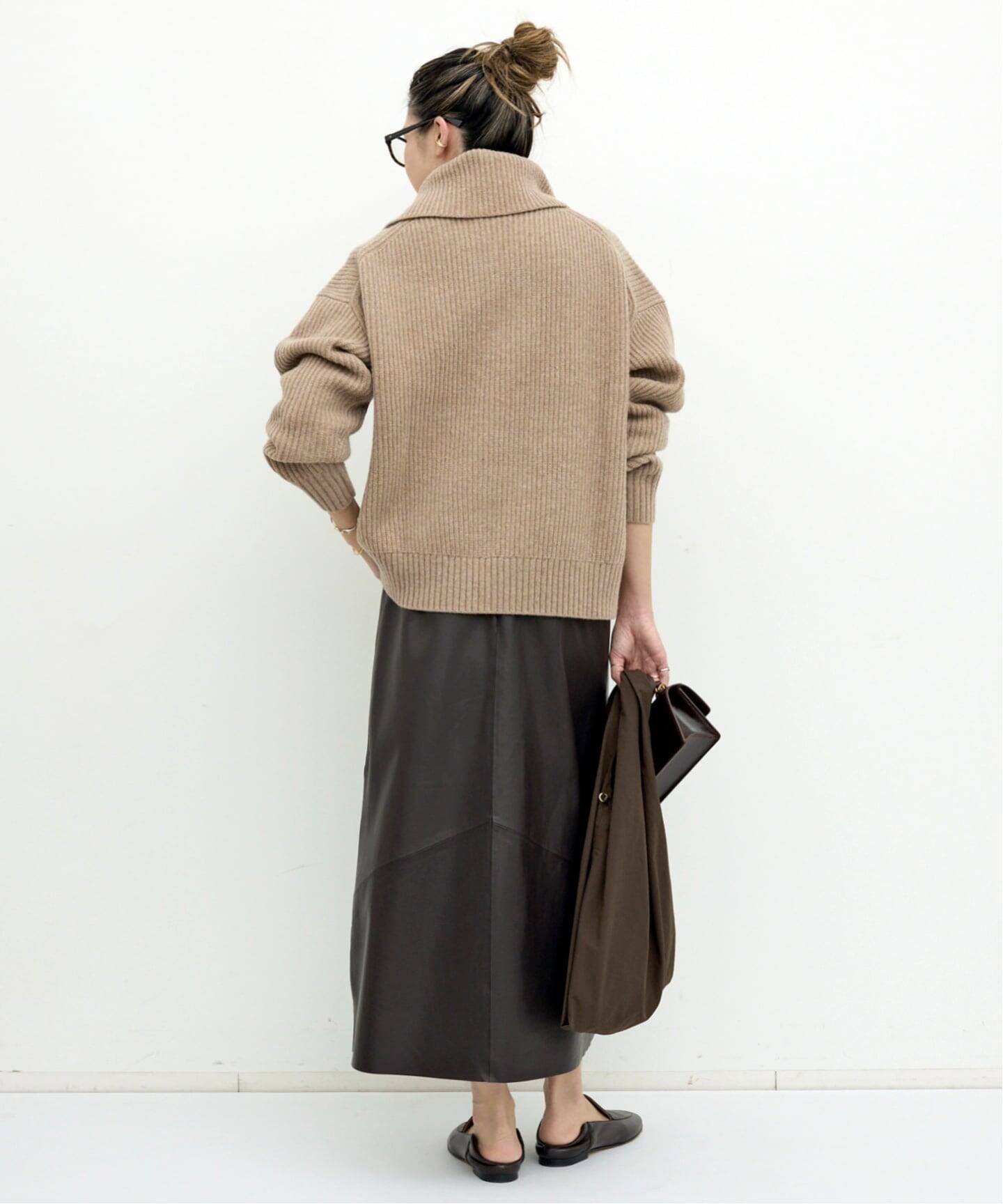 美品　L'Appartement取扱い　ORDINARY JOYチュールスカート ORDINARY JOY/オーディナリー ジョイ】Nappa Leather Midi Skirt
