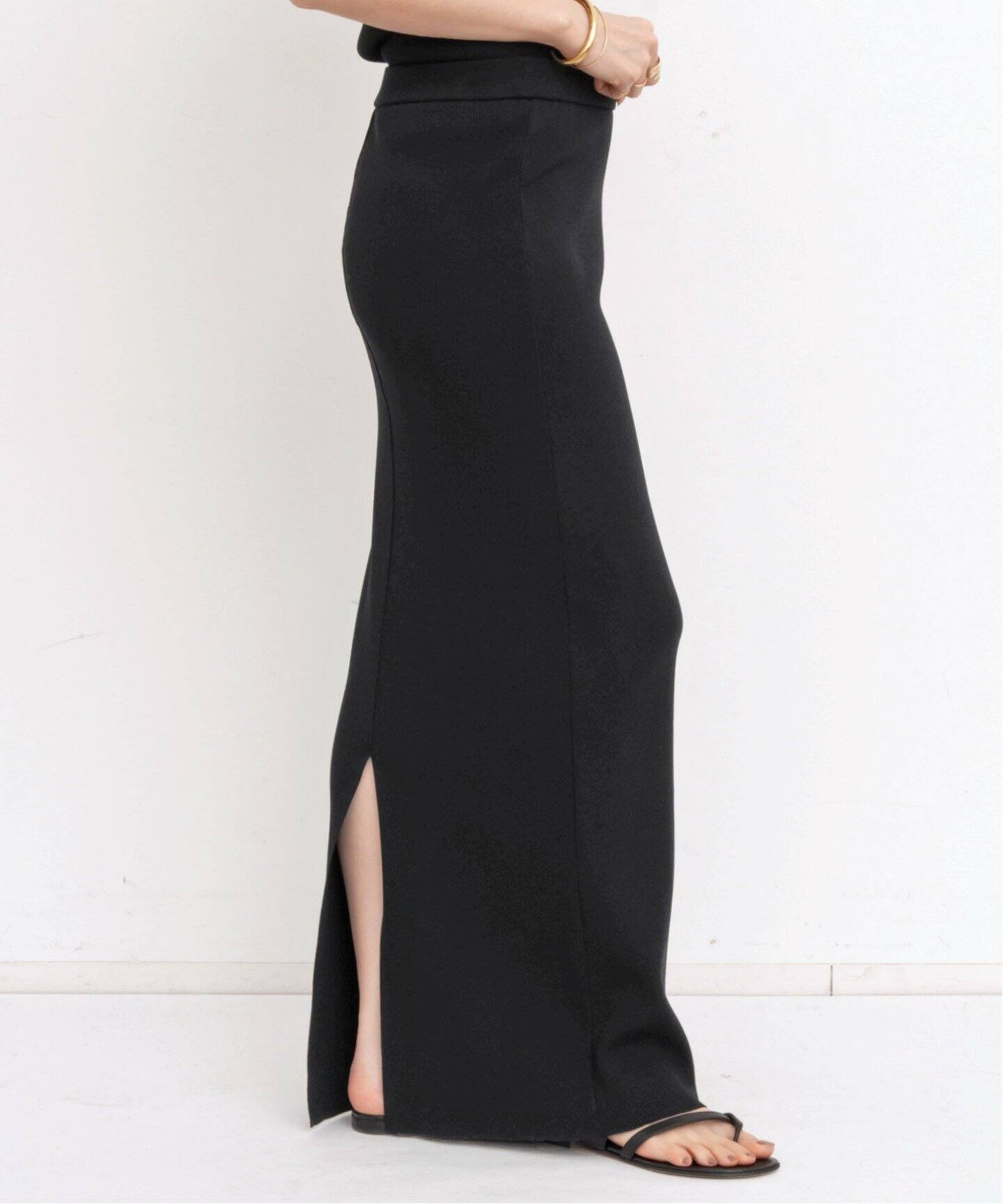 Knit Skirt（ロング・マキシ丈スカート）｜L 