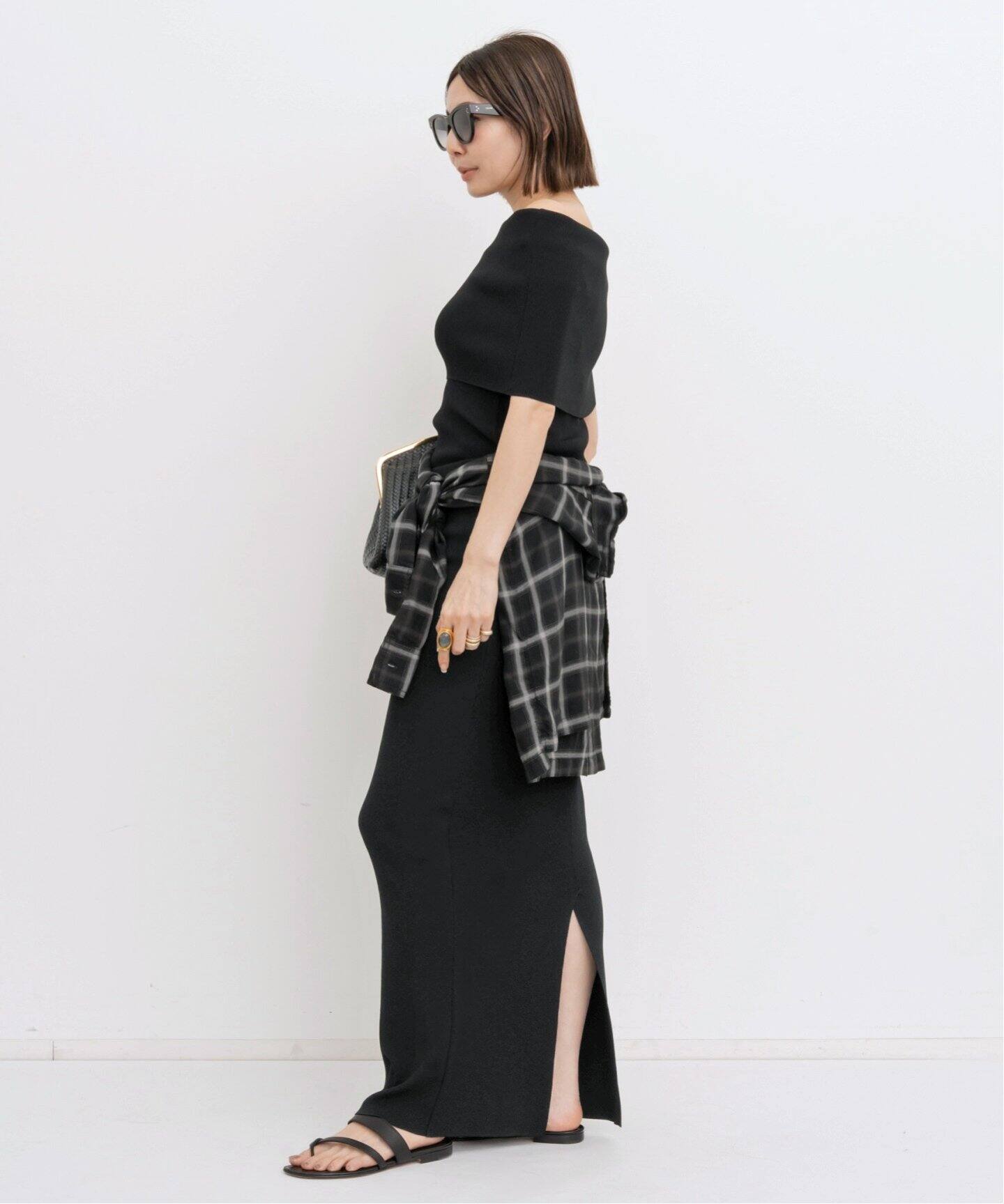 Knit Skirt（ロング・マキシ丈スカート）｜L 