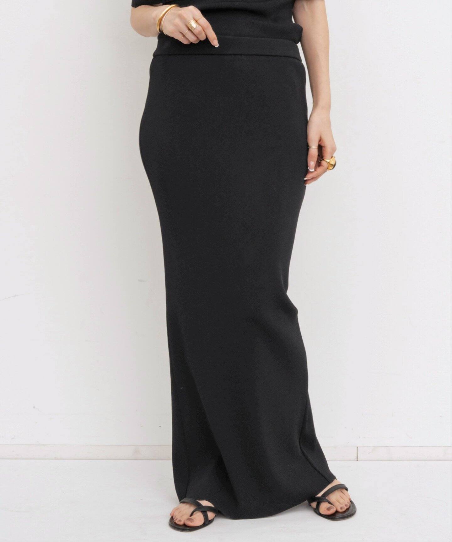 Knit Skirt（ロング・マキシ丈スカート）｜L 