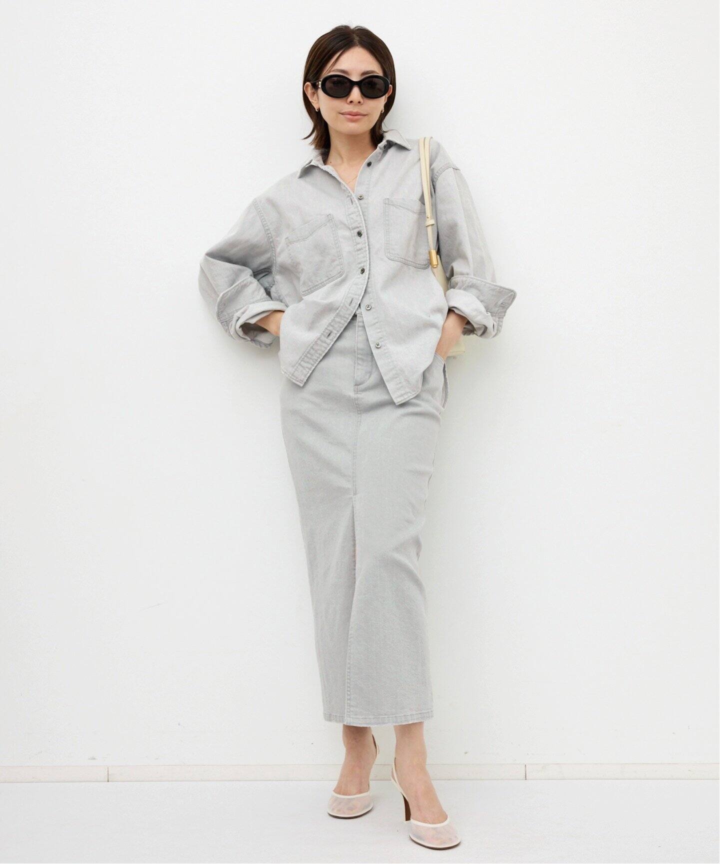 BLEACH DENIM SKIRT（デニムスカート）｜L