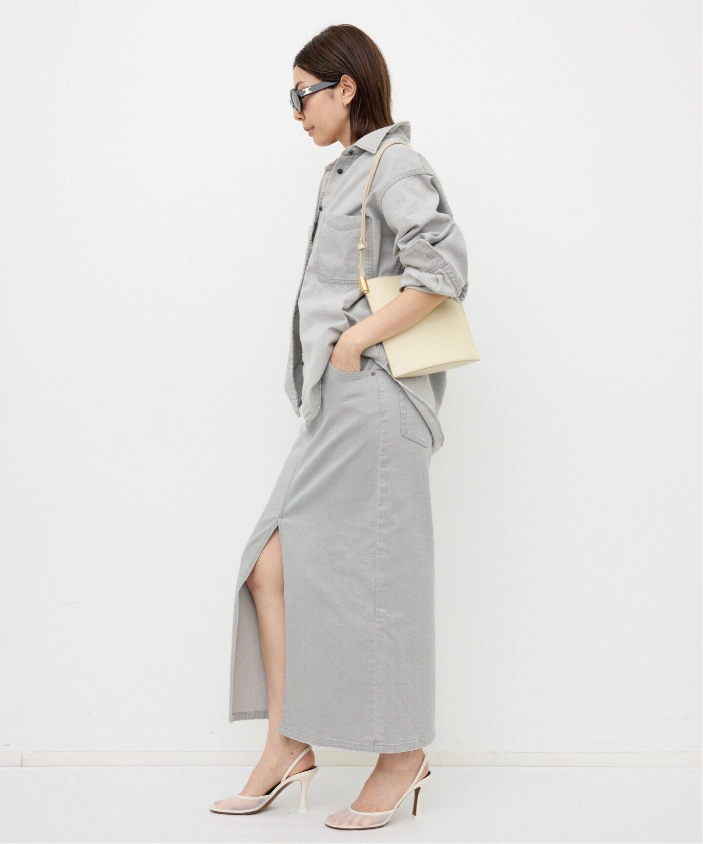 BLEACH DENIM SKIRT（デニムスカート）｜L 