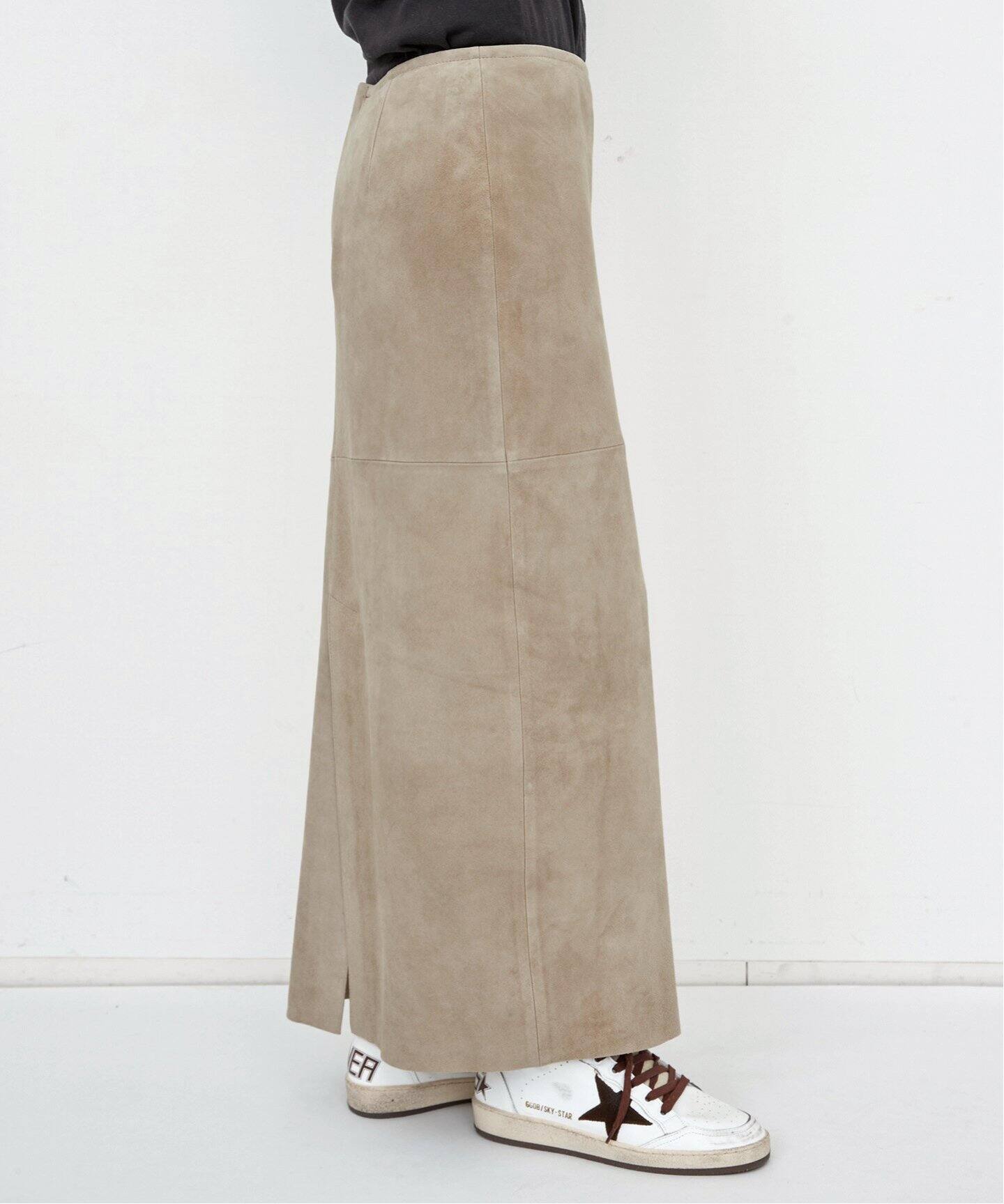 GOAT SUEDE SKIRT（ロング・マキシ丈スカート）｜L