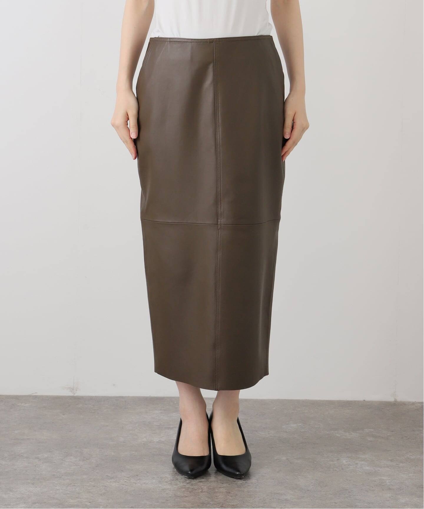 SHEEP LEATHER TIGHT SKIRT（その他スカート）｜L'Appartement