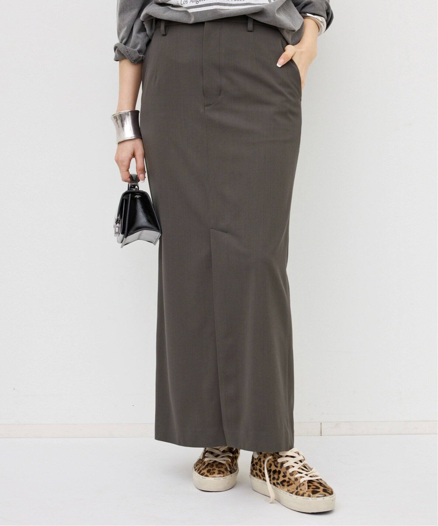 FINE WOOL TIGHT SKIRT（ロング・マキシ丈スカート）｜L 