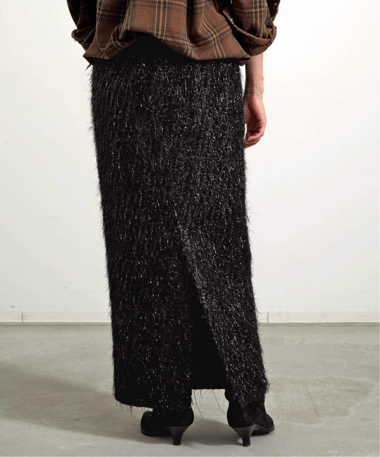 COUTURE D'ADAM/クチュールドアダム】 FLINGE PENCIL SKIRT（ロング