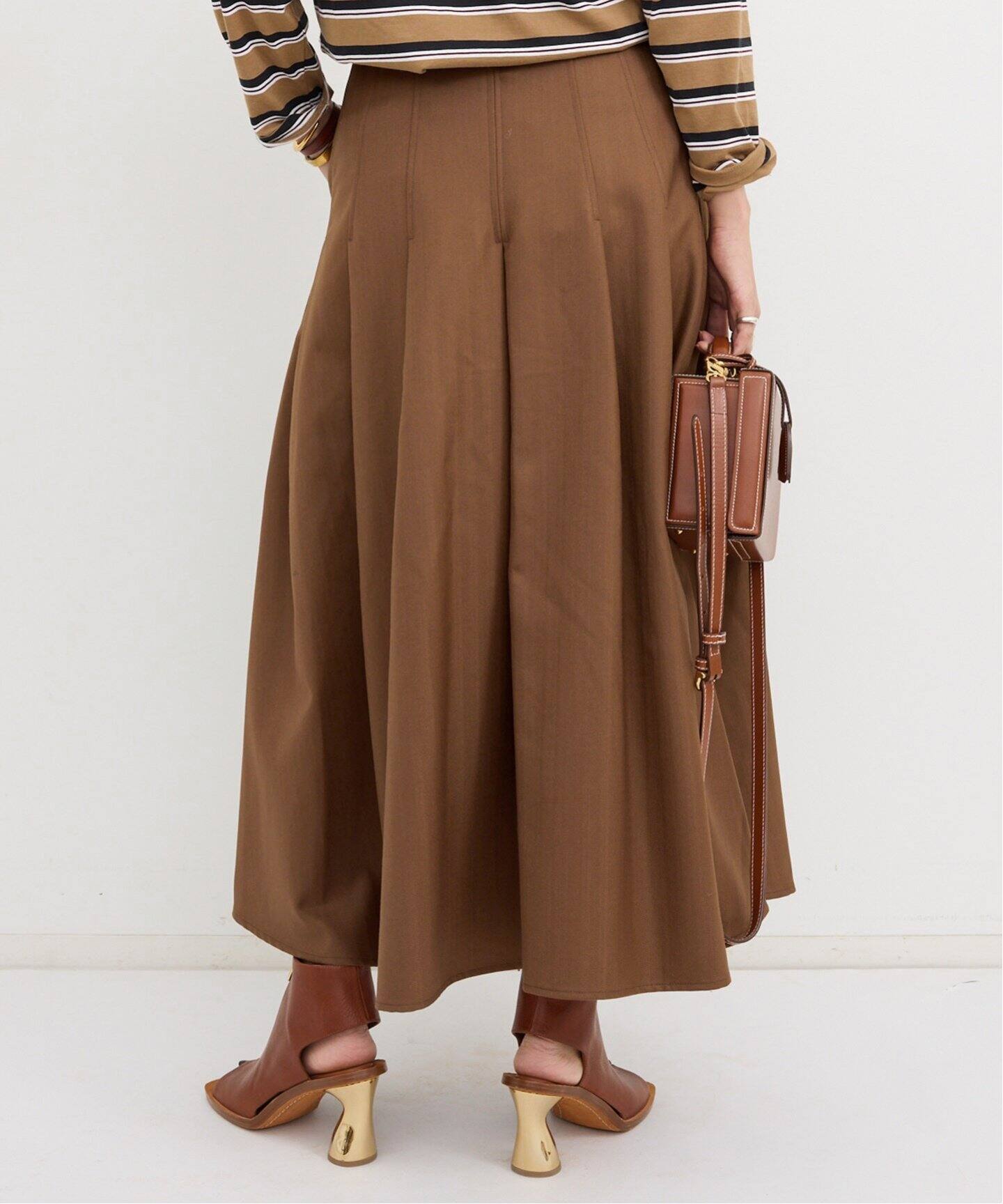 アパルトモン PLEATS SKIRT プリーツスカート ブラウン L 