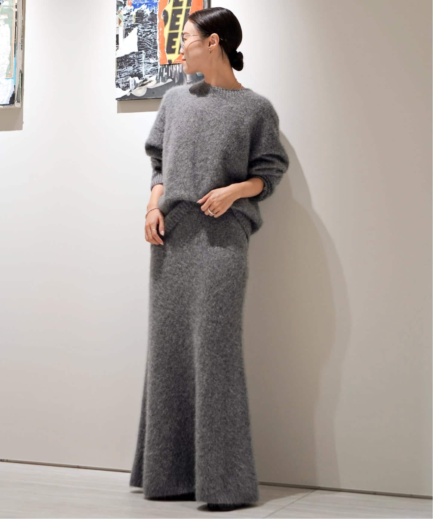フォックスブレンドラメスカート（ロング・マキシ丈スカート）｜AP