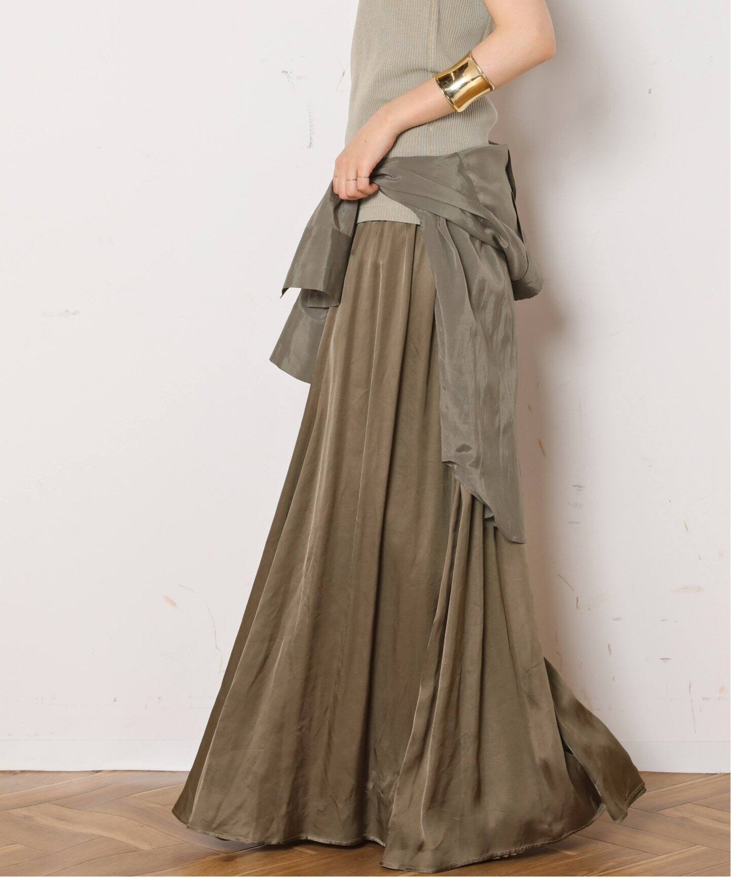 予約》エアリーギャザースカート（ロング・マキシ丈スカート）｜AP  