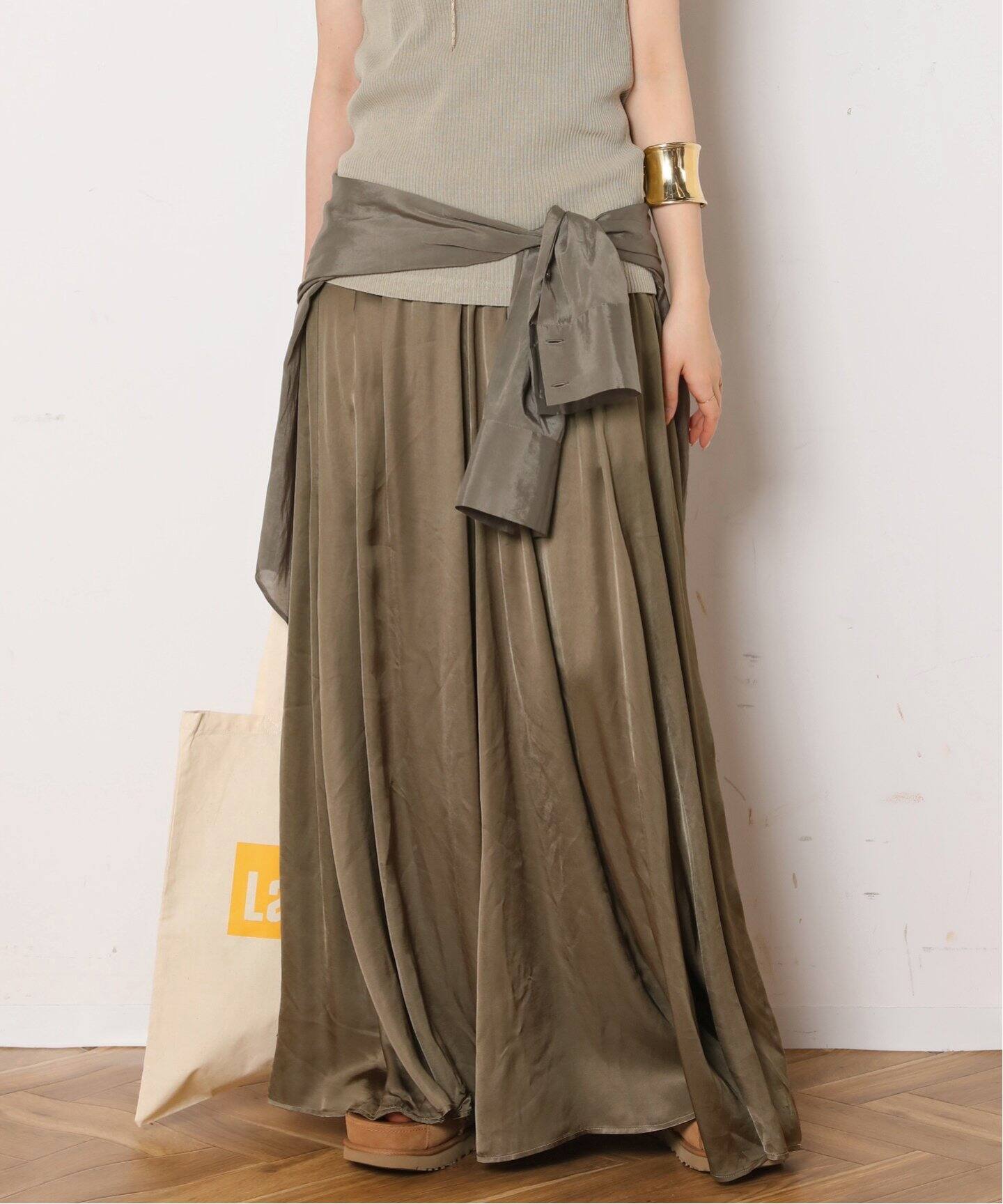 予約》エアリーギャザースカート（ロング・マキシ丈スカート）｜AP  