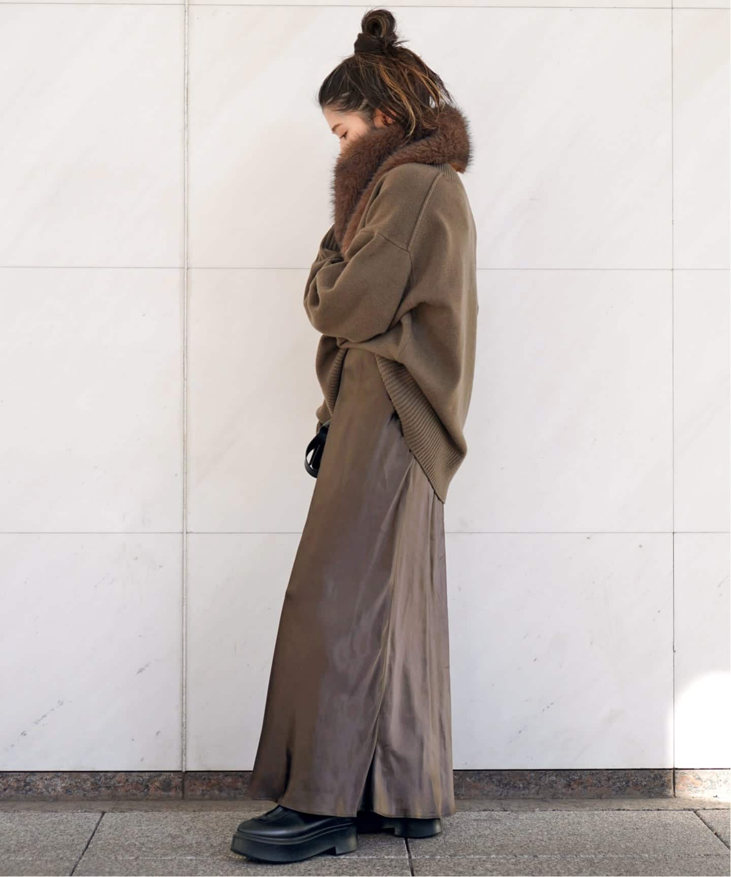 クラシックサテンフレアスカート（ロング・マキシ丈スカート）｜AP