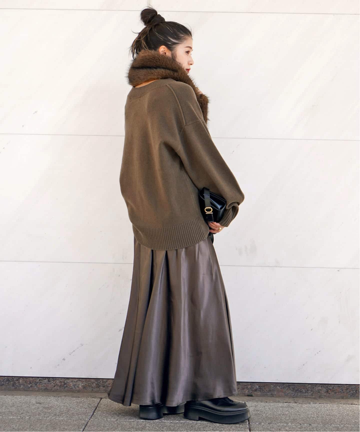 クラシックサテンフレアスカート（ロング・マキシ丈スカート）｜AP