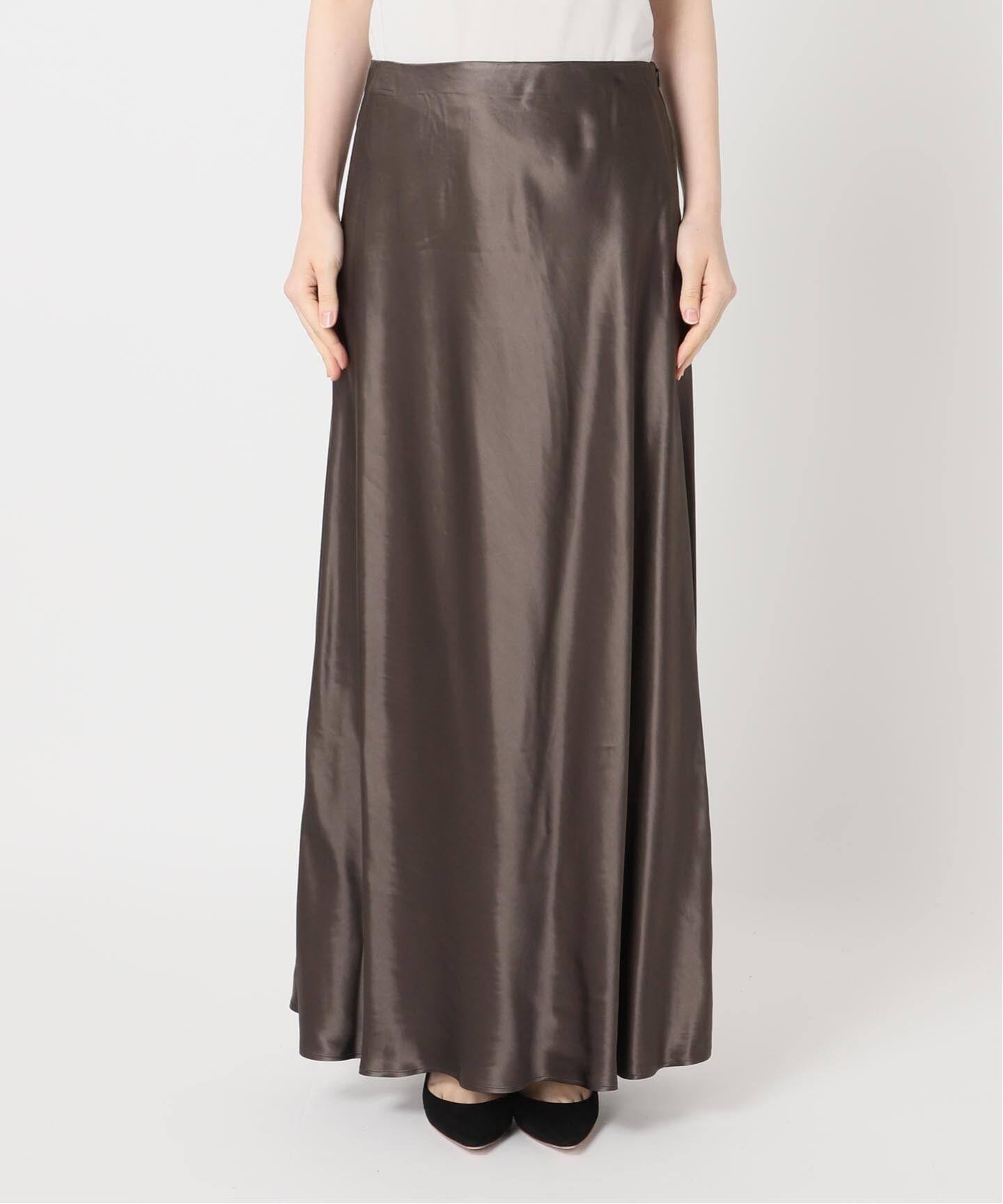 AP STUDIO サテンフレアスカート ベージュ エーピーストゥディオ AP STUDIO サテンフレアスカート ベージュ エーピーストゥディオ