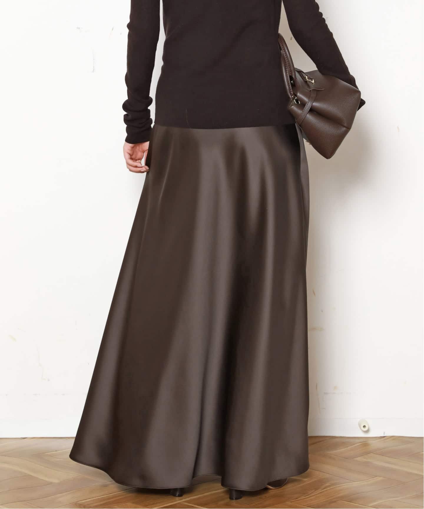 クラシックサテンフレアスカート（ロング・マキシ丈スカート）｜AP
