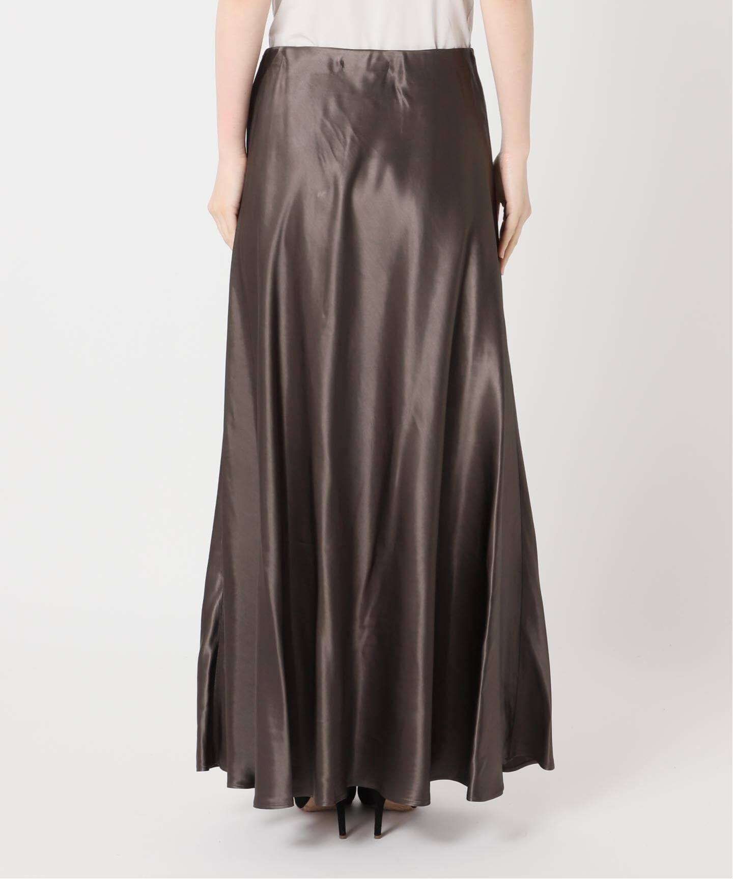 クラシックサテンフレアスカート（ロング・マキシ丈スカート