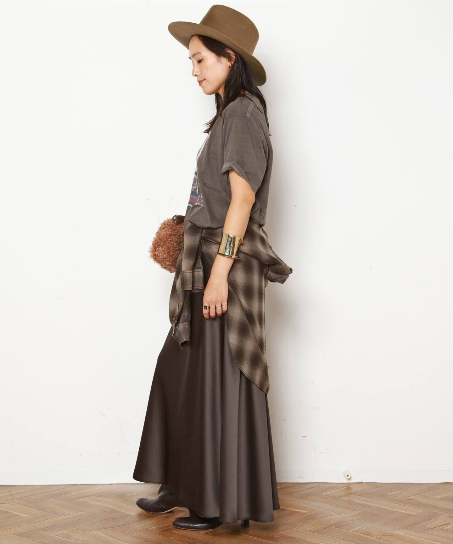 クラシックサテンフレアスカート（ロング・マキシ丈スカート）｜AP