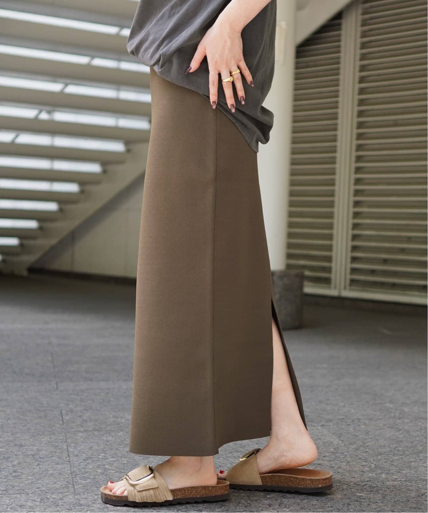 新品タグ付 定価2.8万　AP STUDIO 25SS ムースニットスカート ムースニットスカート（ロング・マキシ丈スカート）｜AP STUDIO