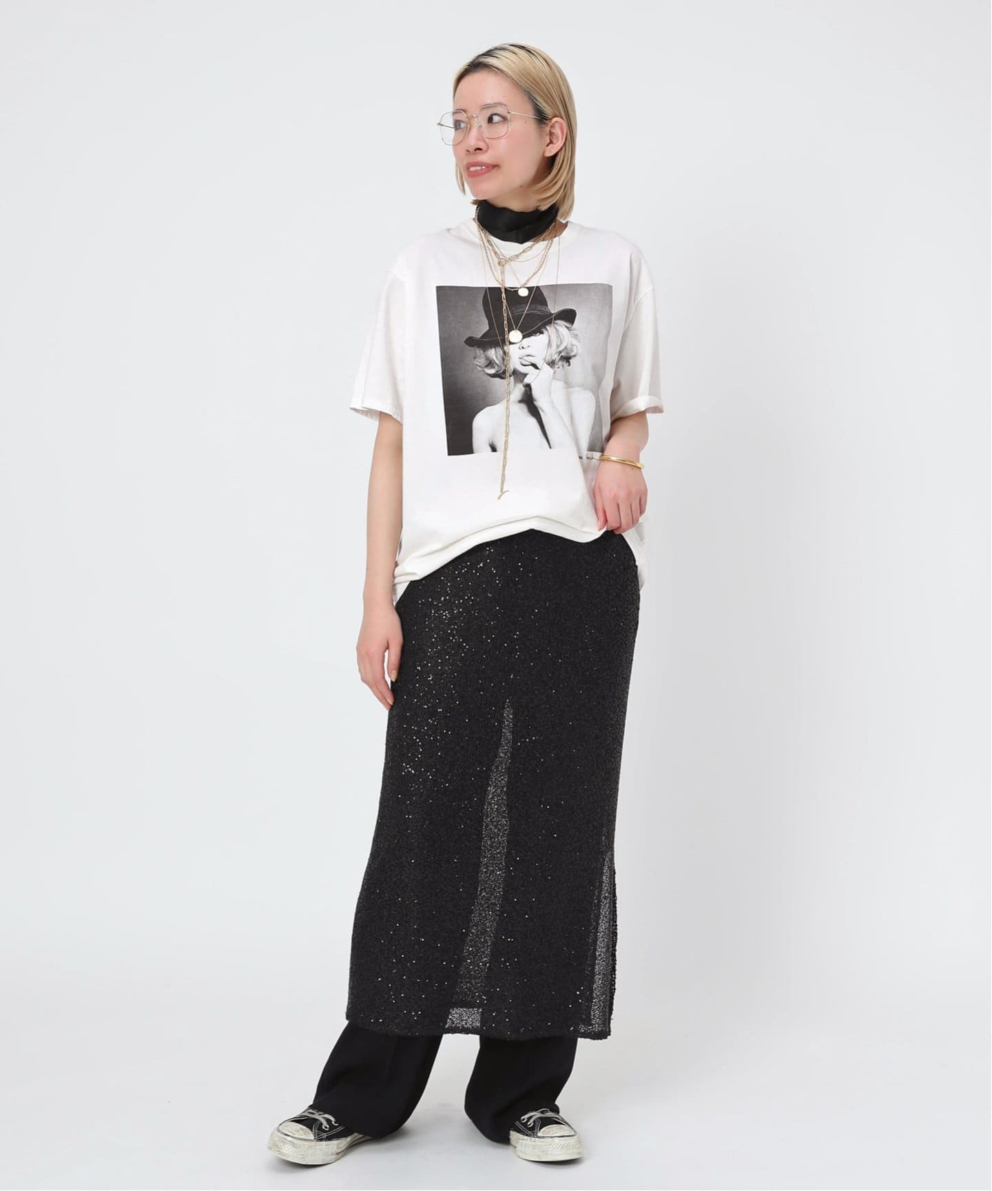 AP STUDIO 23AW TA/P ロングタイトスカート 黒　38 追加ブリリアントスカート（ロング・マキシ丈スカート）｜AP
