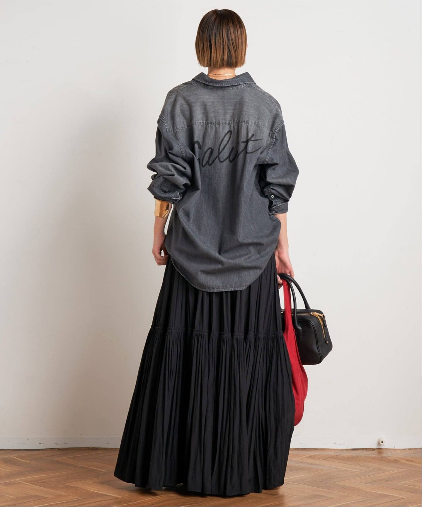 予約》*ギャザーマキシスカート（ロング・マキシ丈スカート）｜AP