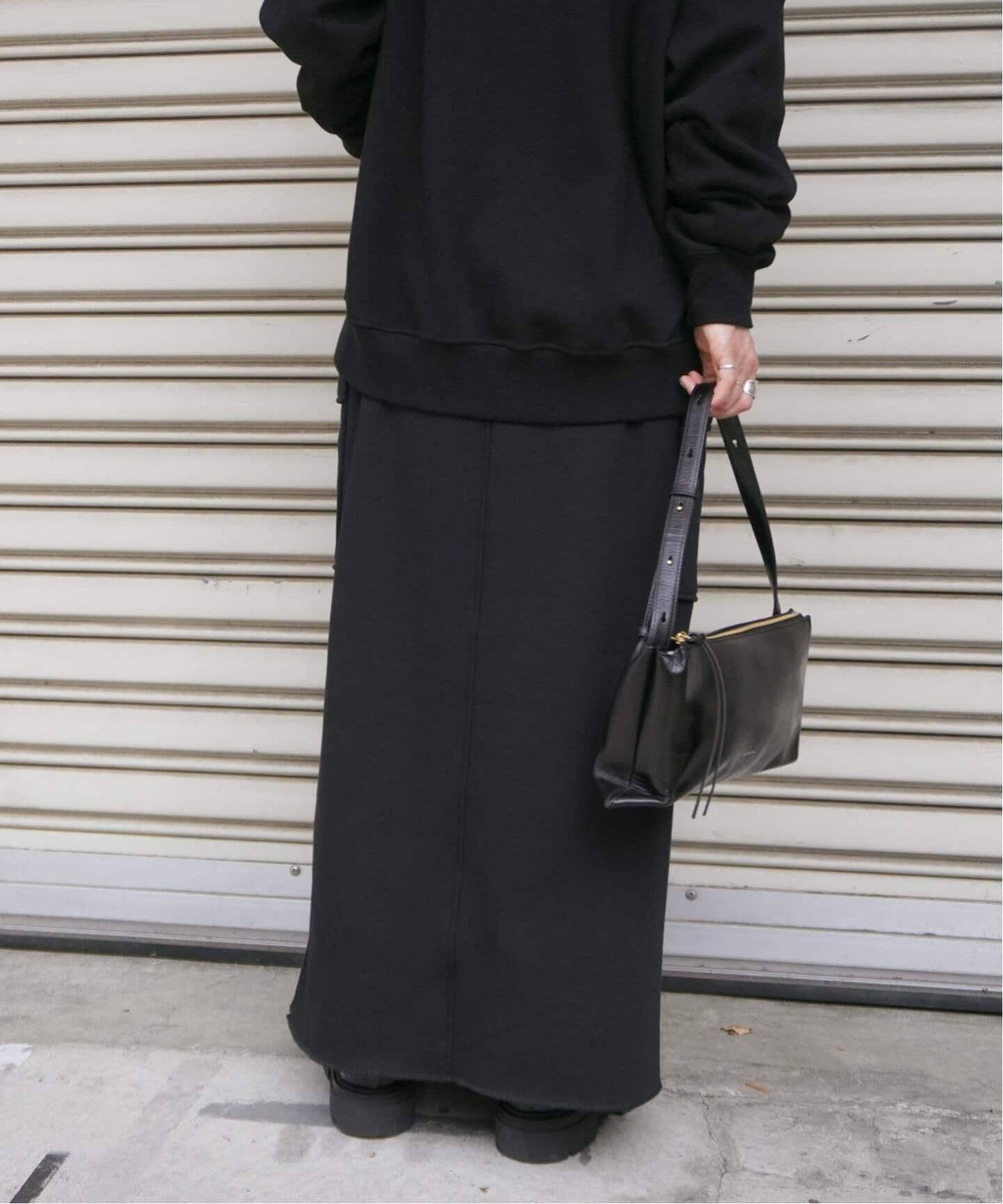 追加ウォームスウェットカーゴスカート（ロング・マキシ丈スカート  