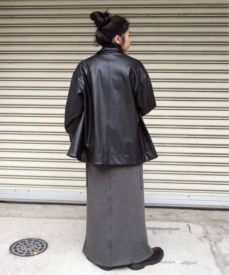 追加ウォームスウェットカーゴスカート（ロング・マキシ丈スカート  