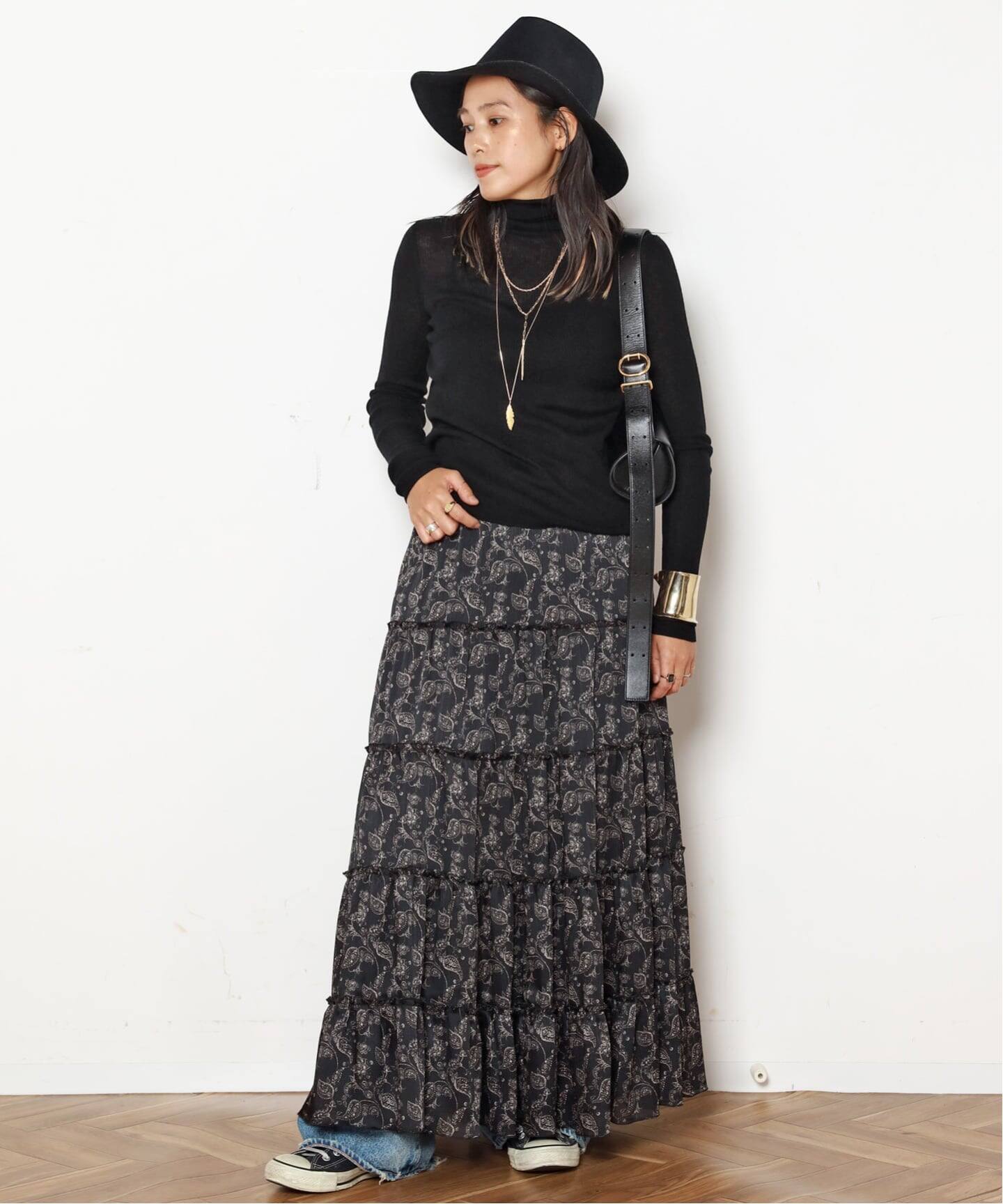 COUTURE D'ADAM/クチュールドアダム】Tiered Skirt Dress Paisl