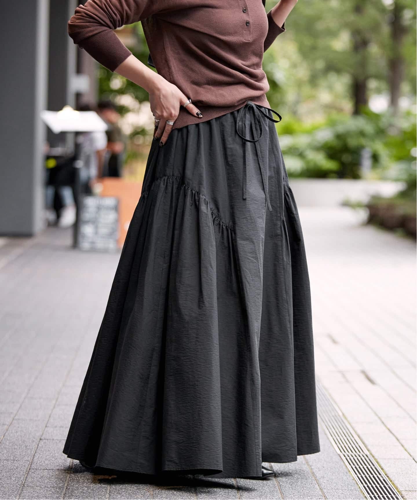 ウールギャザースカート リネアフレスコ ウールギャザースカート | ライトアップ