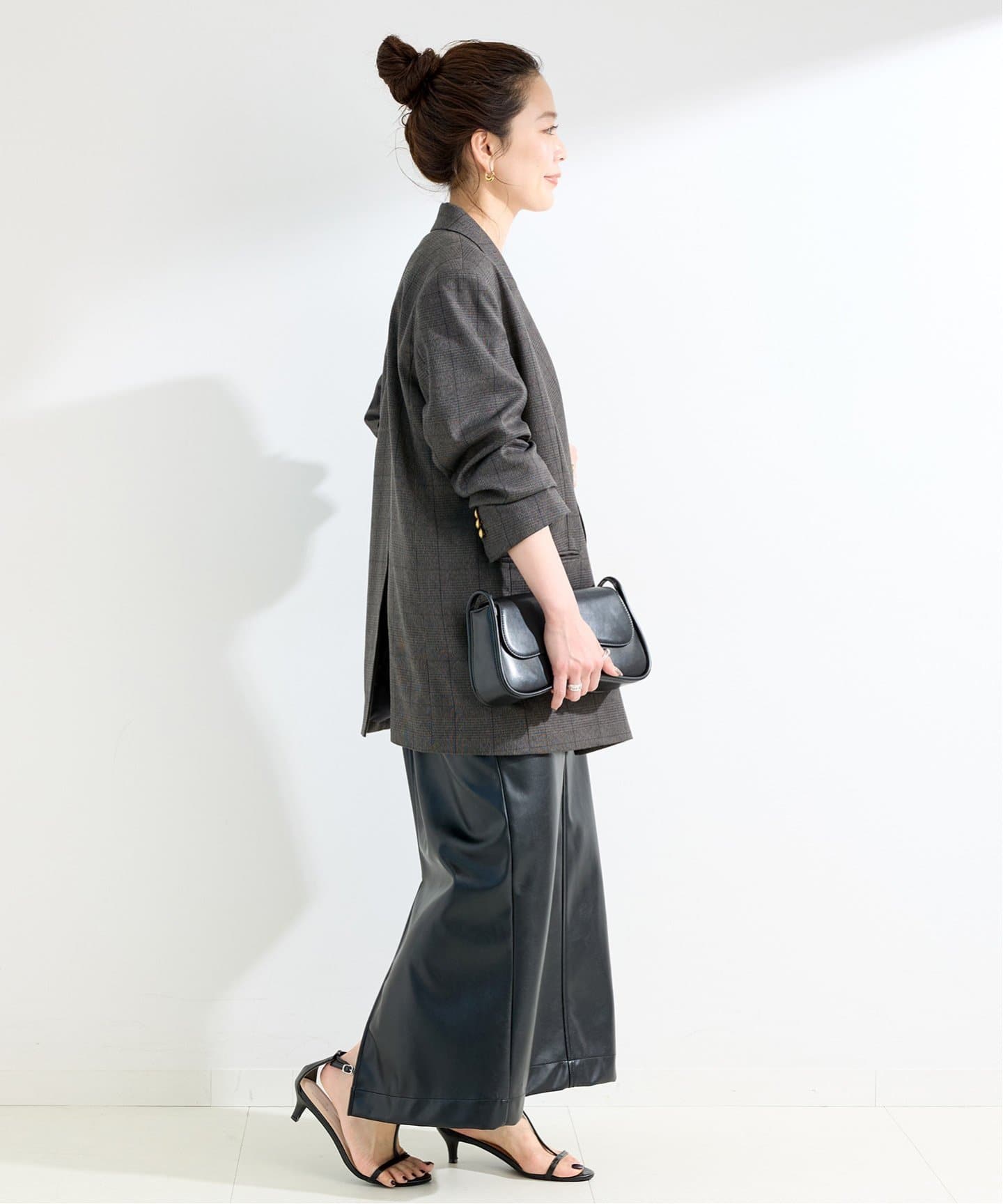 AKTE Iラインマキシスカート フェイクレザー 2T フェイクレザーZIPタイトスカート｜WOMEN｜250ISC31-304I｜AZUL
