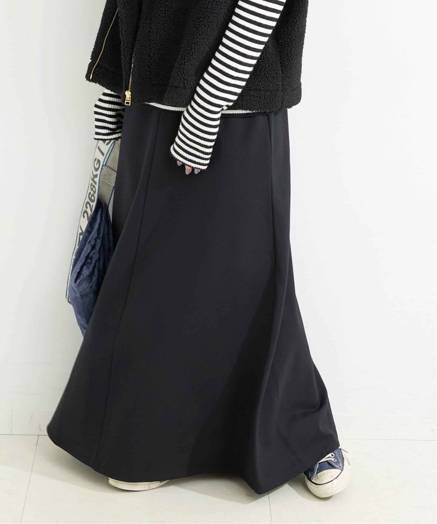 WEB＋一部店舗限定】ウォッシャブル / ダンボールフレアロングスカート