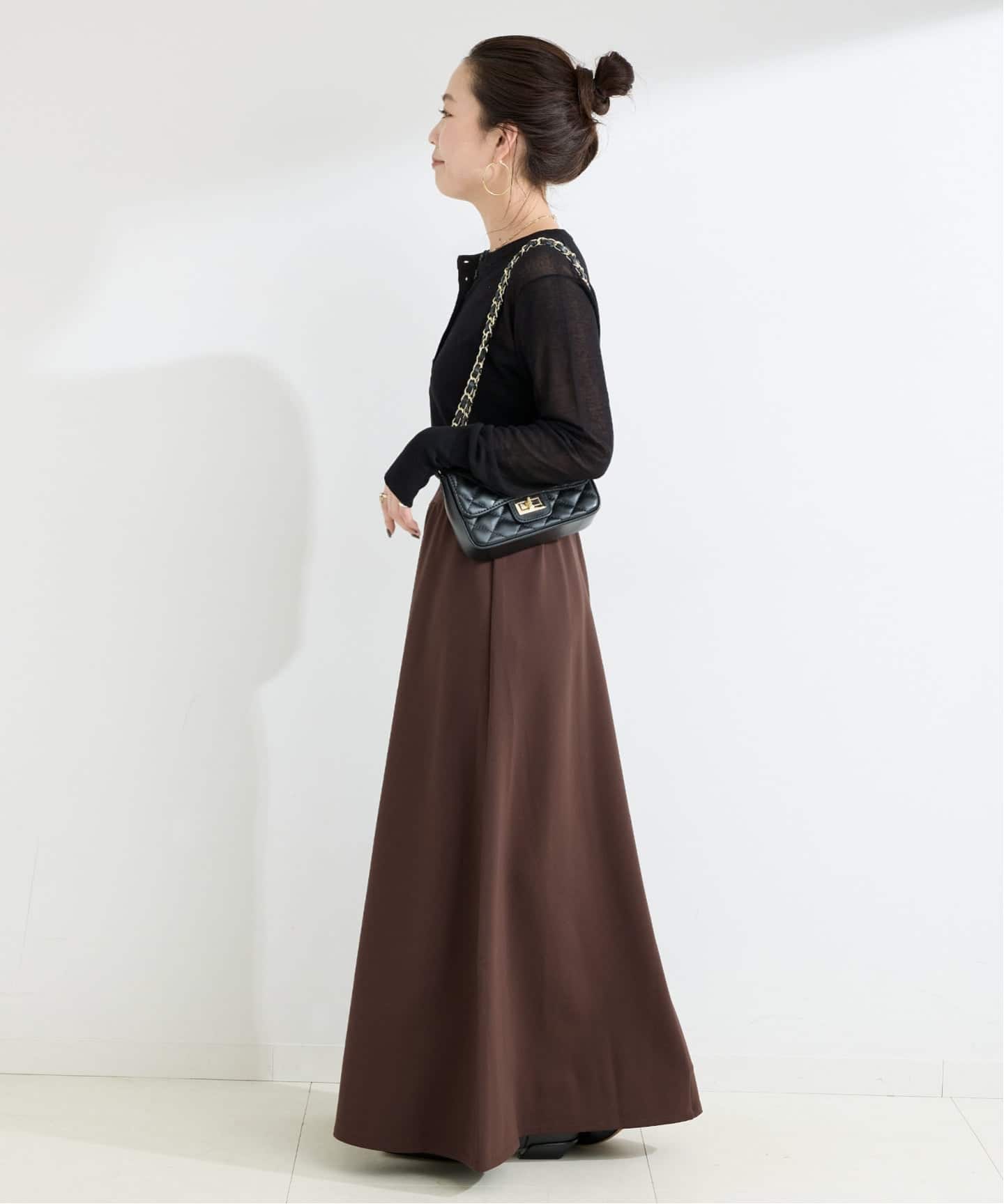 WEB＋一部店舗限定】ウォッシャブル / ダンボールフレアロングスカート