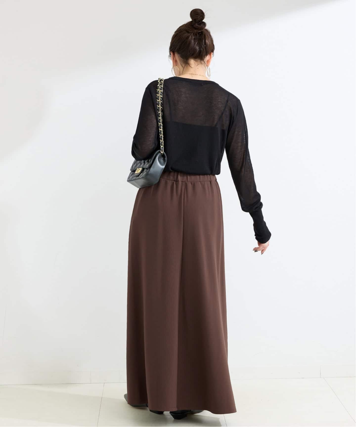 WEB＋一部店舗限定】ウォッシャブル / ダンボールフレアロングスカート