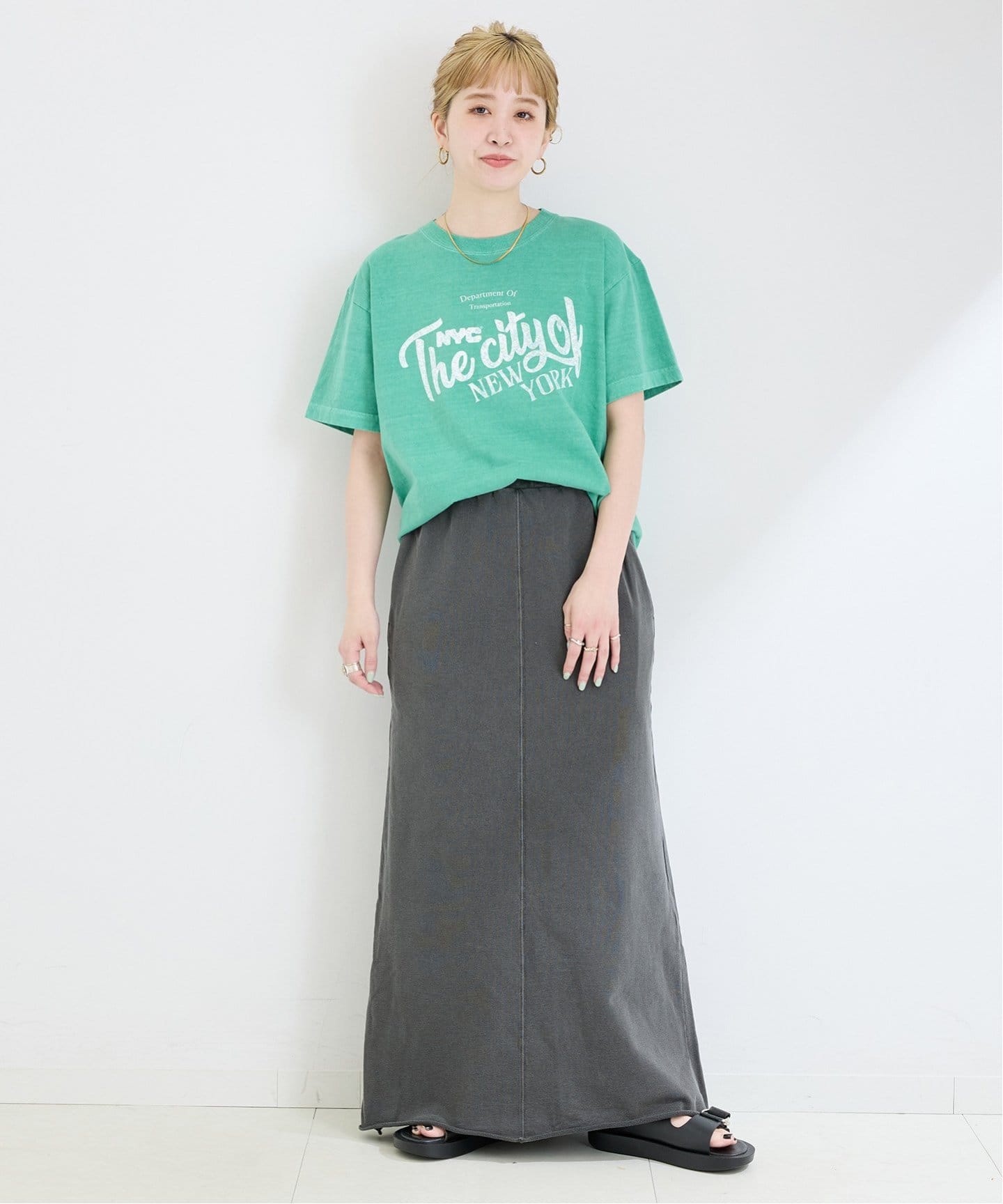 JOURNAL STANDARD ピグメントスウエットスカート ピグメントスウェットクラッシュスカート（ロング・マキシ丈